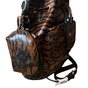 Patricia Nash Sabina Drawstring- Tiger Print purse